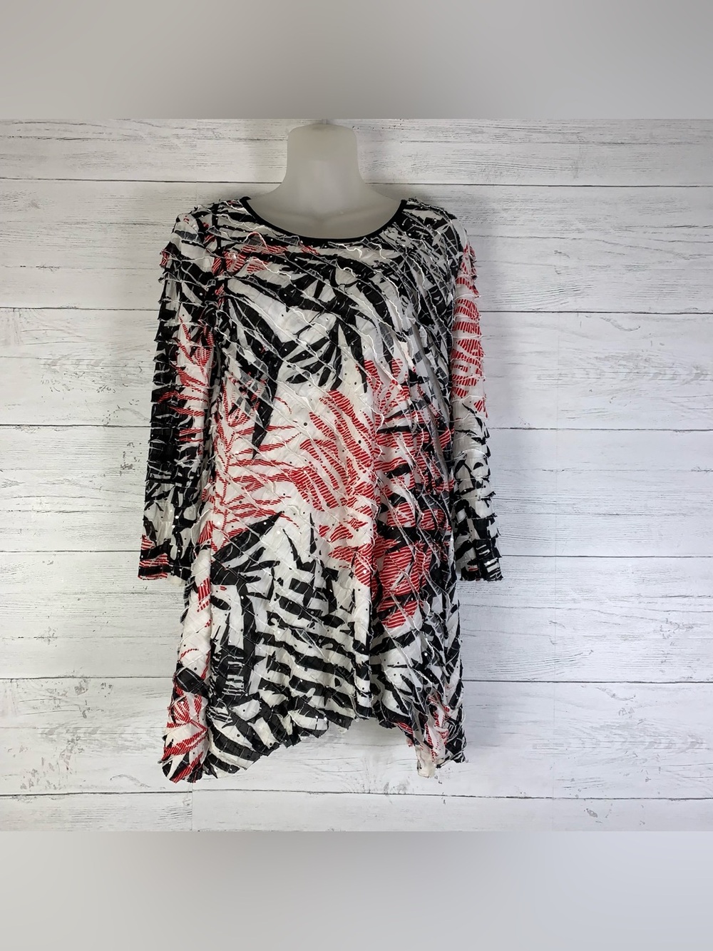 Notations asymmetrical tunic top womens size M